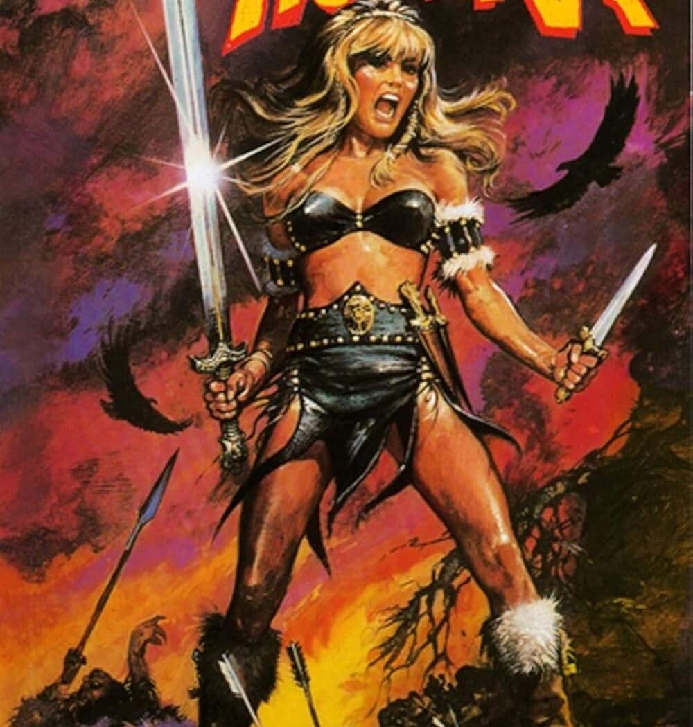 Jaquette vidéo de Hundra, avec Laurene Landon, Delta Vidéo (1990)