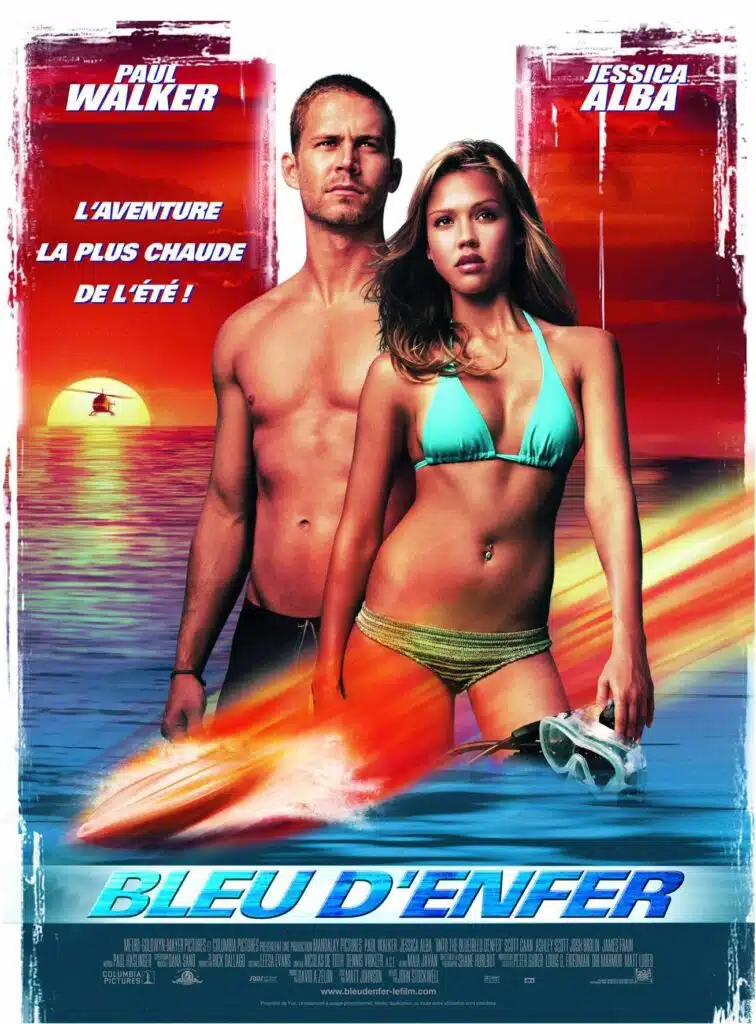 Affiche de Bleu d'enfer, avec Jessica Alba (2003)