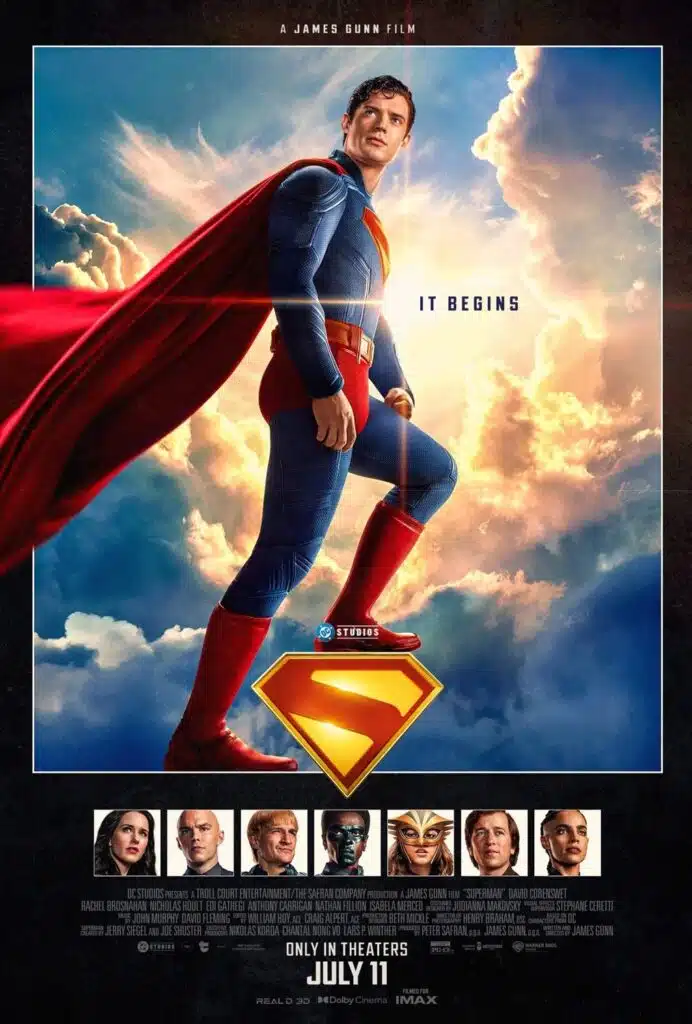 Affiche américaine de Superman 2025 de James Gunn