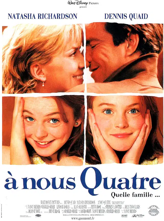 Affiche de A nous quatre, avec Dennis Quaid et Lindsay Lohan