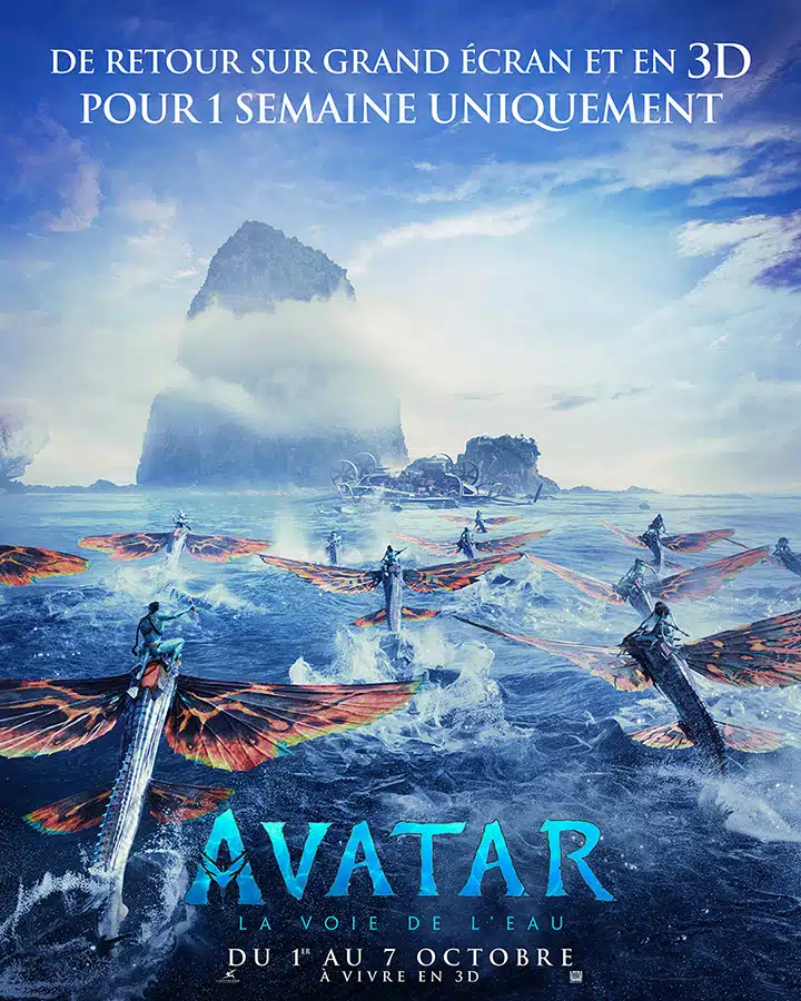 Affiche d'Avatar, la voie de l'eau (reprise 2025)