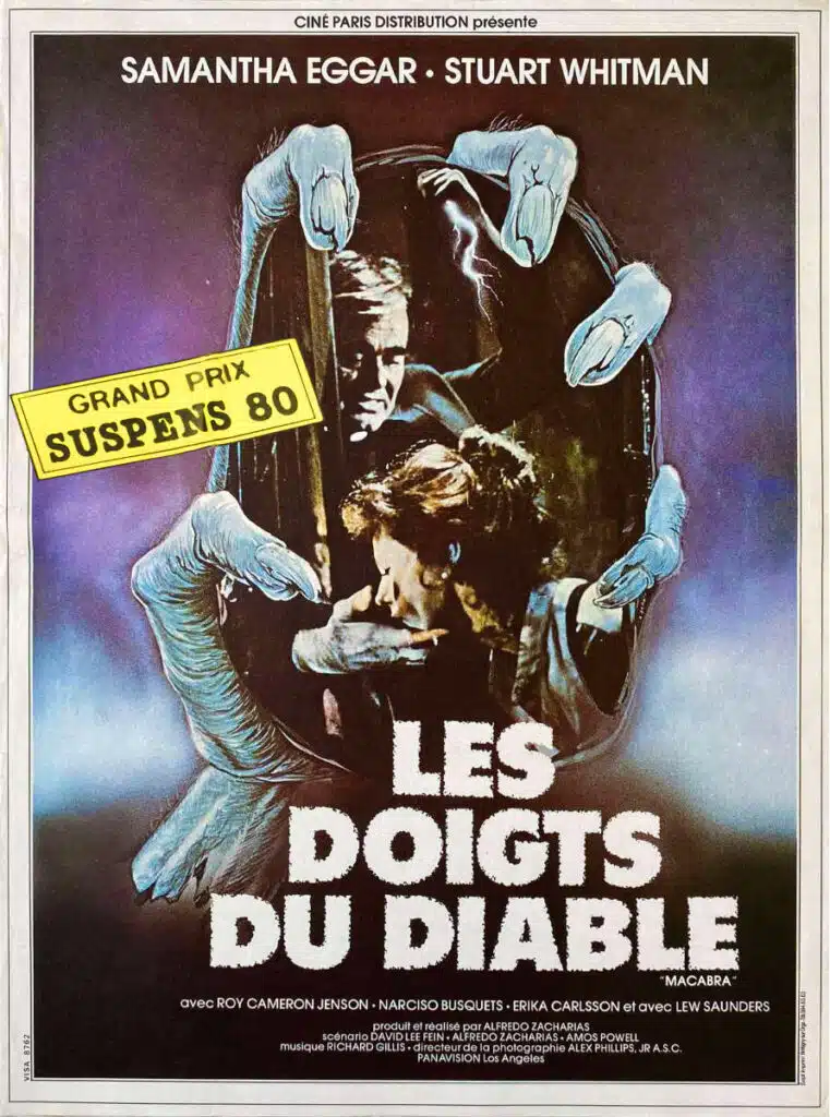 Affiche Les doigts du diable, Samantha Eggar, Stuart Whitman