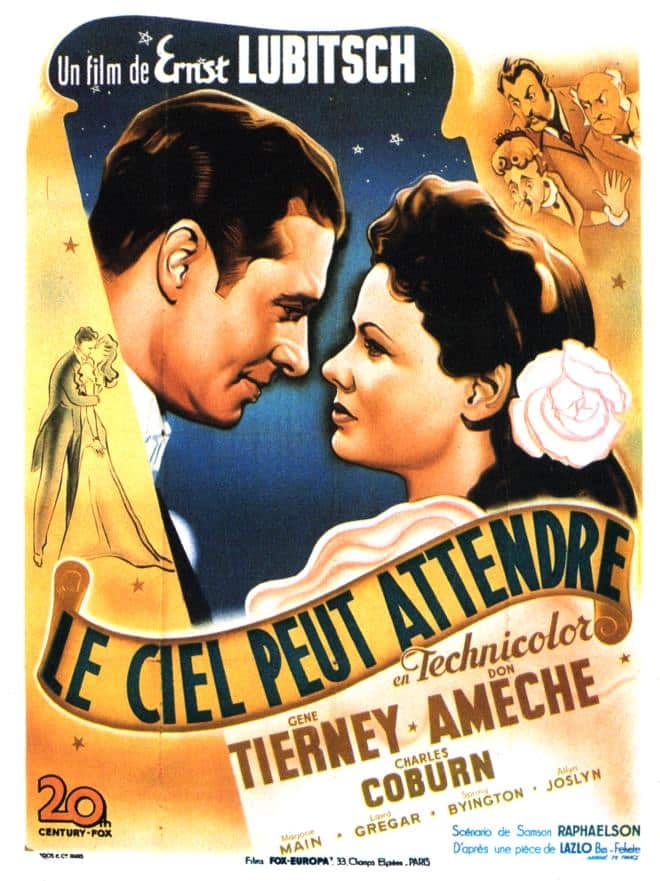 Le ciel peut attendre, l'affiche du Lubitsch