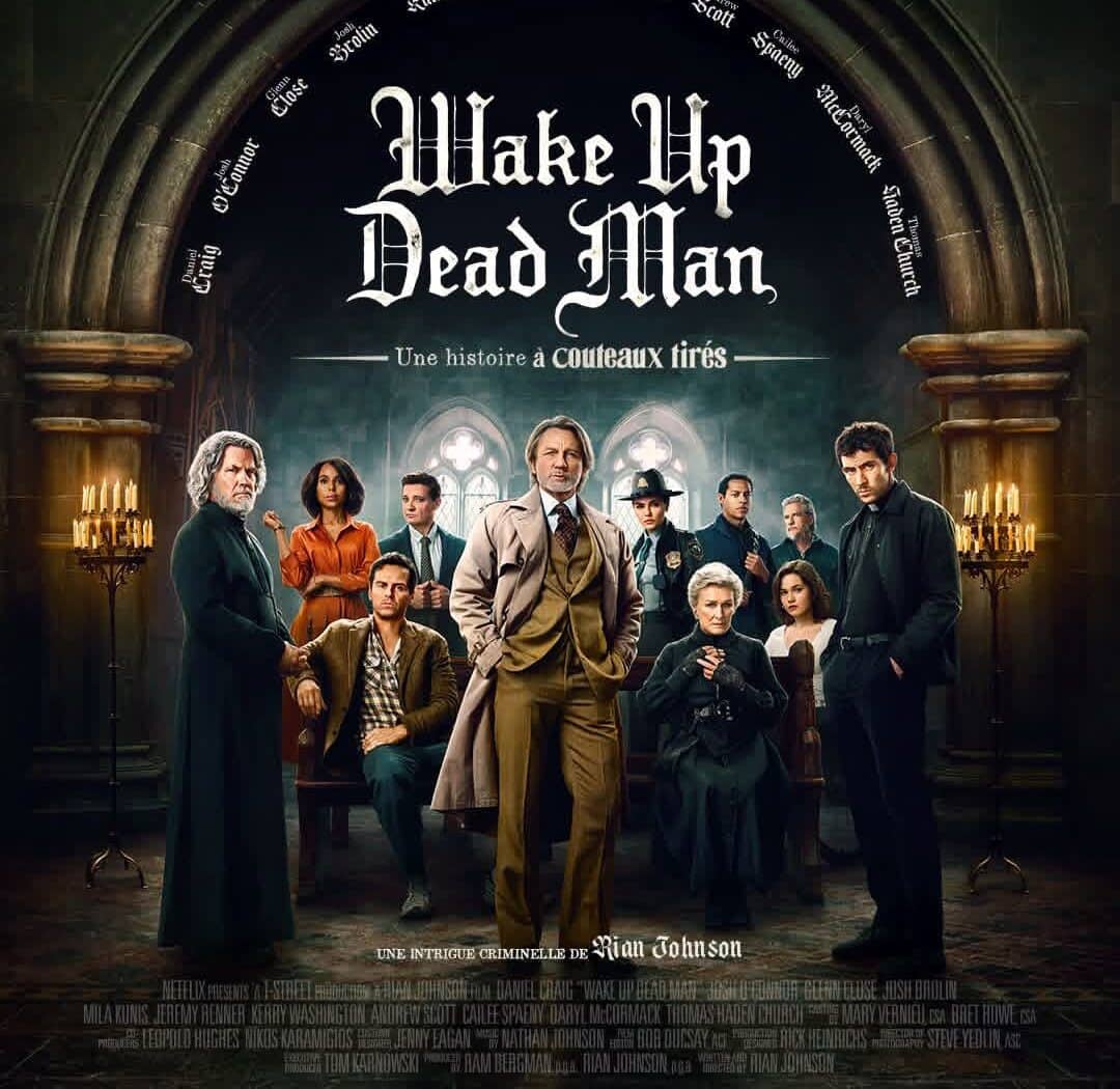 Josh O'Connor et Daniel Craig dans Wake up Dead, une histoire à couteaux tirés © 2025 Netflix, Inc.