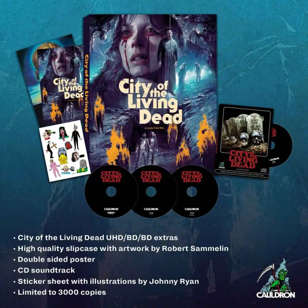 Frayeurs (City of the Living Dead) chez Cauldron, blu-ray 4K