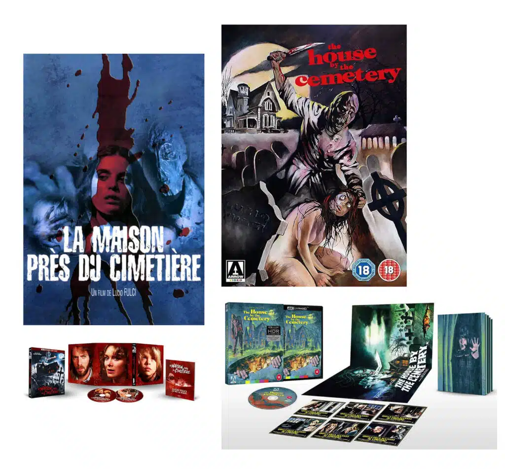 Editions DVD, blu-ray et 4K de La maison près du cimetière (France et Royaume Uni)