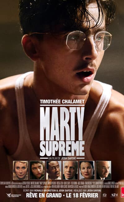 Affiche de Marty Supreme, avec Thimothée Chalamet