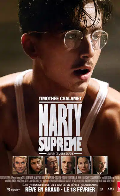 Affiche de Marty Supreme, avec Thimothée Chalamet
