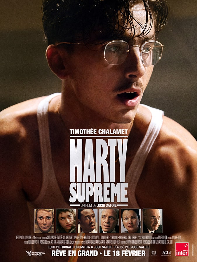 Affiche de Marty Supreme, avec Thimothée Chalamet