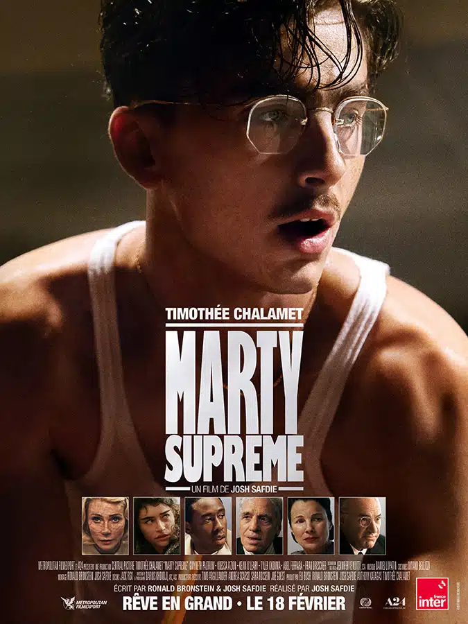 Affiche de Marty Supreme, avec Thimothée Chalamet