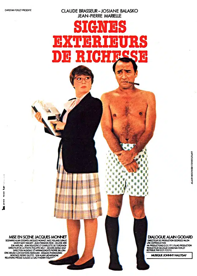 Affiche de Signes extérieurs de richesse(1983) avec Josiane Balasko et Claude Brasseur