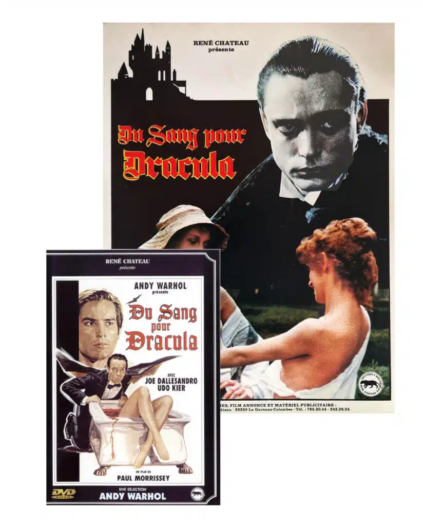 Edition DVD (2003) et dossier de presse de Du sang pour Dracula chez René Chateau