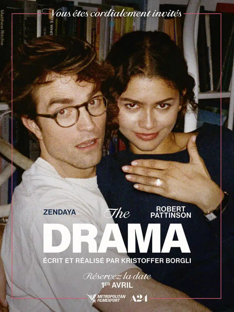 Affiche teaser de The Drama, avec Zendaya et Robert Pattinson