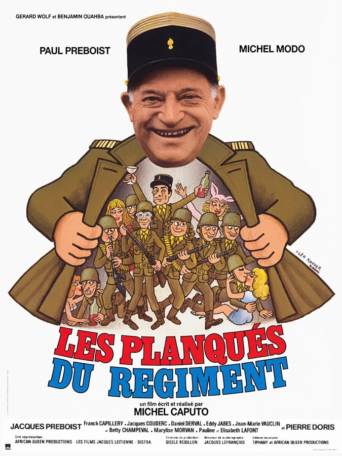 Affiche, Les planqués du régiment, Paul Préboist