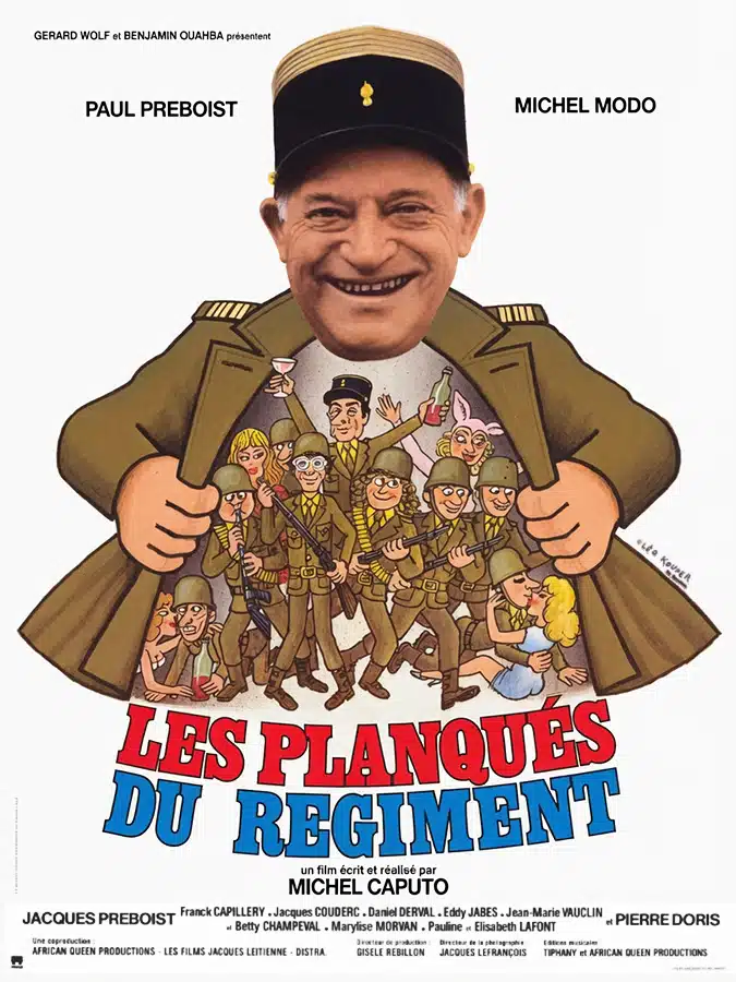 Affiche, Les planqués du régiment, Paul Préboist
