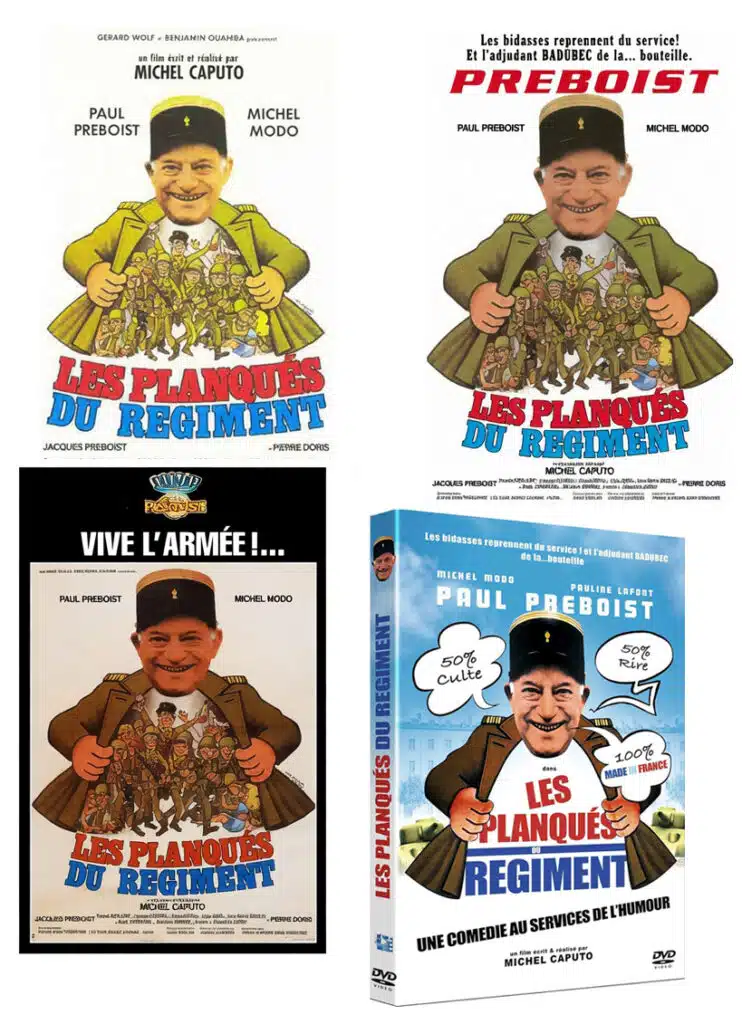 Les différents visuels vidéo des Planqués du régiment.