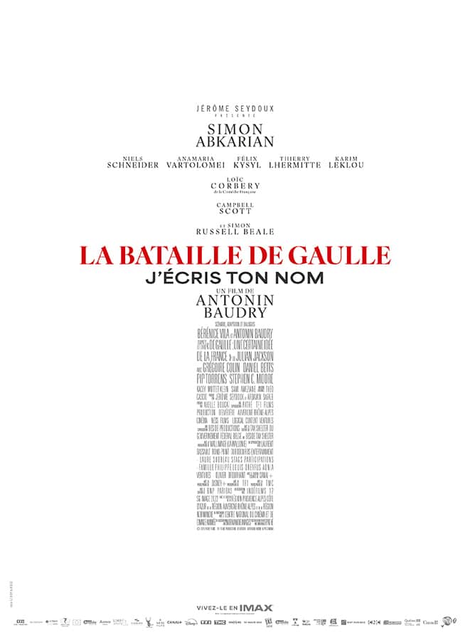 La Bataille de Gaulle : J'écris ton nom, affiche