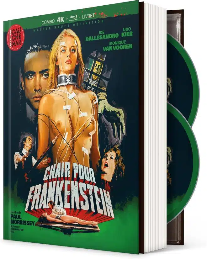 Chair pour Frankenstein, jaquette blu-ray et 4K UHD