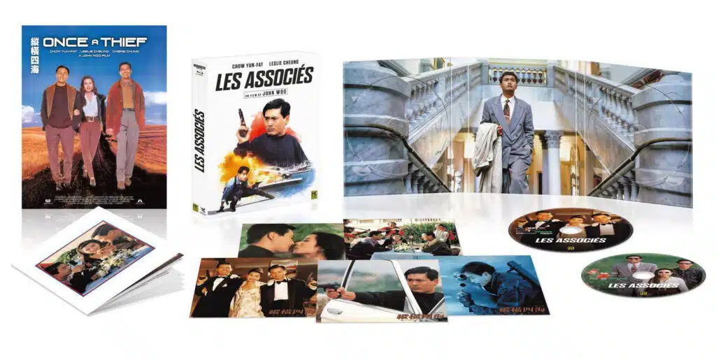 Coffret collector de Les Associés de John Woo, édité par Metropolitan Vidéo et HK Vidéo.